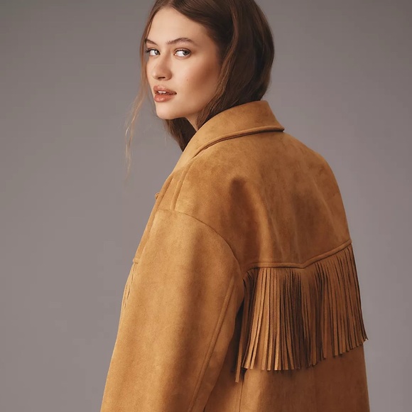 Anthropologie Pilcro Faux-Suede Fringe Jacket - Picture 10 of 15